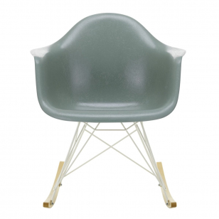 Vitra Eames Fiberglass Chair RAR Schommelstoel - Sea Foam Green/Wit/Goud