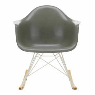Vitra Eames Fiberglass Chair RAR Schommelstoel - Raw Umber/Wit/Goud