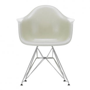 Vitra Eames Fiberglass Chair DAR Chroom - Parchment