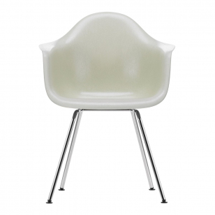 Vitra Eames Fiberglass Chair DAX Chroom - Parchment