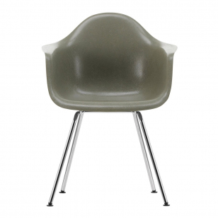 Vitra Eames Fiberglass Chair DAX Chroom - Raw Umber