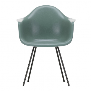 Vitra Eames Fiberglass Chair DAX Zwart - Sea Foam Green