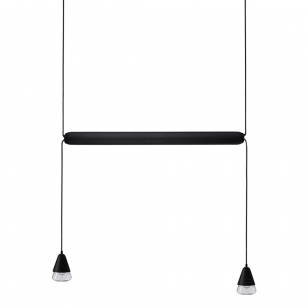 Brokis Puro Single Horizontal Hanglamp Zwart - Large