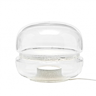 Brokis Macaron Tafellamp Transparant Medium - Glas en Eiken