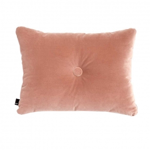 HAY Dot Cushion 1 Knoop Velours Kussen - Roze