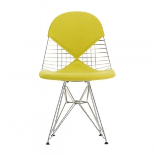 Vitra Wire Chair DKR-2 - Chroom/Geel + Pastel groen