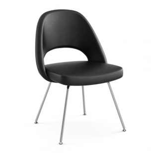 Knoll Studio Saarinen Conference Chair Chromen Onderstel - Volo Zwart