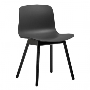 HAY About A Chair AAC 12 Stoel Zwart Gelakt Soft Zwart