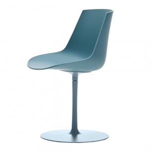 MDF Italia Flow Chair Color Trompetvoet Avio Blue