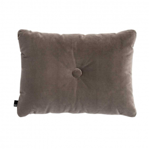 HAY Dot Cushion 1 Knoop Velours Kussen - Warmgrijs
