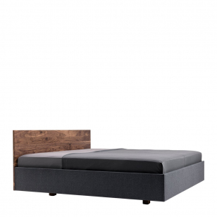 Zeitraum Simple Soft Bold Bed l.200 x b.100 - Shake Carbon Rohi - Amerikaans walnoot
