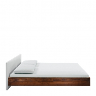 Zeitraum Simple Comfort Bed l.200 x b.180 - Walnoot - Hoofdbord leder