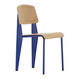 Vitra Standard Chair - Naturel Eiken / Bleu Marcoule