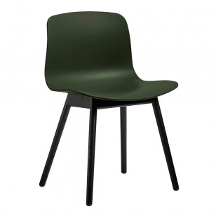 HAY About A Chair AAC 12 Stoel Zwart Gelakt Groen