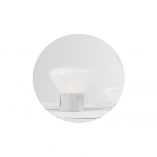 Brokis Muffin Tafellamp Small Transparant Opaal - Wit Eiken