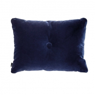HAY Dot Cushion 1 Knoop Velours Kussen - Marineblauw