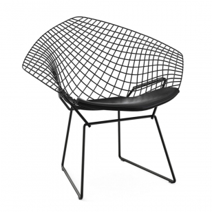 Knoll Bertoia Diamond Lounge Chair Outdoor Zwart - Vinyl/Zwart