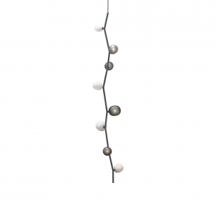 Brokis Ivy Vertical Hanglamp 8 - Smoke Grey / Opaal