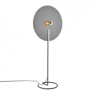 Wever & Ducré Mirro 3.0 Vloerlamp Matzwart - Glossy Aluminium