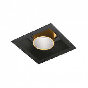 Wever & Ducré Sneak Trim 1.0 LED Plafondspot - Zwart / Goud - 2700K