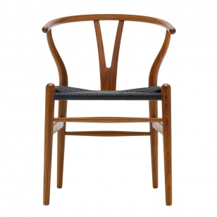 Carl Hansen Wishbone Chair Walnoot Gelakt / Zwart
