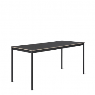 Muuto Base Table Linoleum met Multiplex Randen Zwart 140 x 80 cm