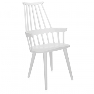Kartell Comback Chair Houten Poot Wit
