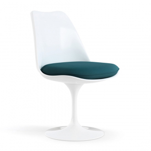 Knoll International Tulip Chair Wit - Ultrasuede Alpine