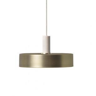 Ferm Living Collect Record Low Hanglamp Lichtgrijs Messing