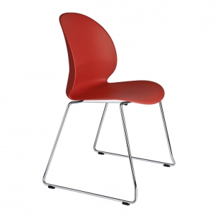 Fritz Hansen N02 Recycle stoel met slede onderstel - Rood