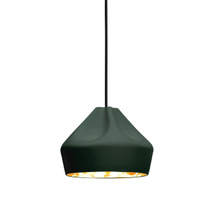 Pleat Box 24 Hanglamp - Donker Groen / Goud
