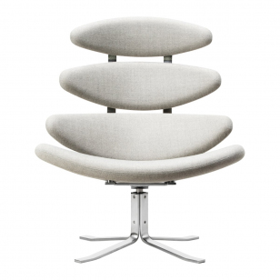Fredericia Corona Chair Loungestoel - Capture 4101 Stoffering - Chroom