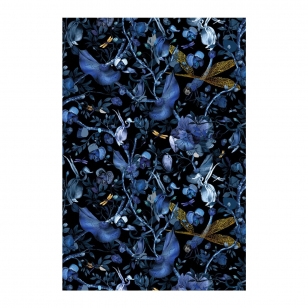 Moooi Carpets Biophillia Vloerkleed - Blauw / Zwart - l. 400 x b. 300 cm.