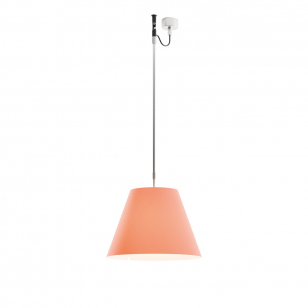 Luceplan Costanza Hanglamp Aluminium - Edgy Pink Lampenkap