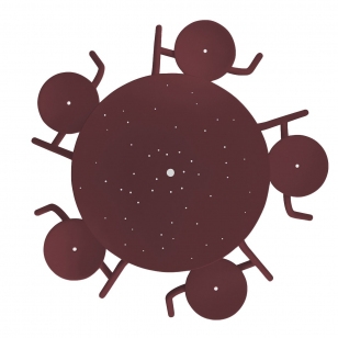 Extremis Virus 5-zits Picknicktafel - Zwart Rood