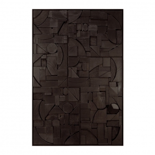 Ethnicraft Bricks Wandobject - Zwart - l. 90 x b. 60 cm.