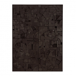 Ethnicraft Bricks Wandobject - Zwart - l. 120 x b. 90 cm.