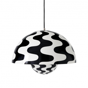 &Tradition Flowerpot hanglamp vp2, Pattern Black-White