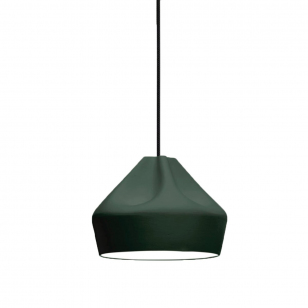 Pleat Box 24 Hanglamp - Donker Groen / Wit