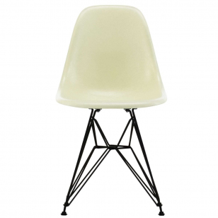 Vitra Eames Fiberglass Chair DSR - Parchment/Basic Dark