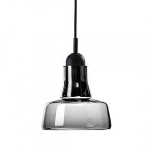 Brokis Shadow Waist Hanglamp XL - Zwart Eiken Glossy Smoke Grey