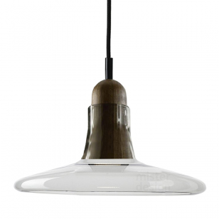 Brokis Shadow Flat Hanglamp XL - American Walnut Glossy Transparant