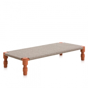 Gan Rugs Garden Layers Single Indian Daybed Gofre Terracotta