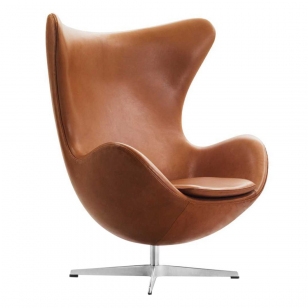 Fritz Hansen Egg Chair - Walnoot Elegance Leder
