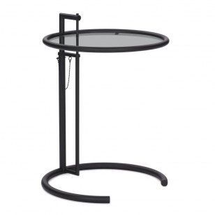 ClassiCon Adjustable Table E 1027 - Zwart/ Gerookt Glas