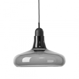 Brokis Shadow Wide Hanglamp XL - Zwart Eiken Glossy Smoke Grey