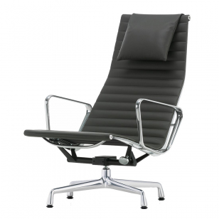 Vitra Aluminium Chair EA 124 Loungestoel - Umbra Grijs/Plano Donkergrijs