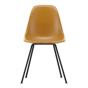 Vitra Eames Fiberglass Chair DSX - Ochre Dark / Zwart Onderstel