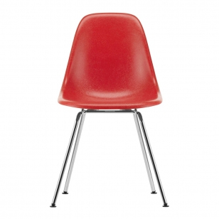 Vitra Eames Fiberglass Chair DSX Classic Red - Chromen Onderstel