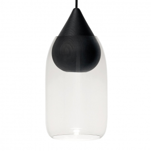 Mater Liuku Drop Glass Hanglamp - Zwart/Transparant